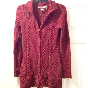 Athleta burgundy tunic-length sweater - Small